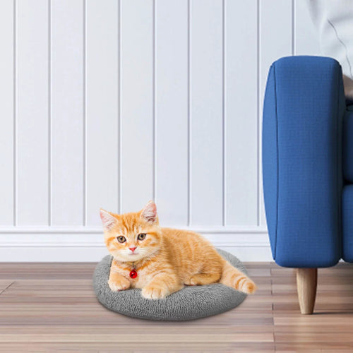 Cat Bed, Cat Beds for Indoor Cats Washable, Orthopedic Soft Fluffy round Calming Pet Bed for Small Cat, Small Cat Beds & Furniture