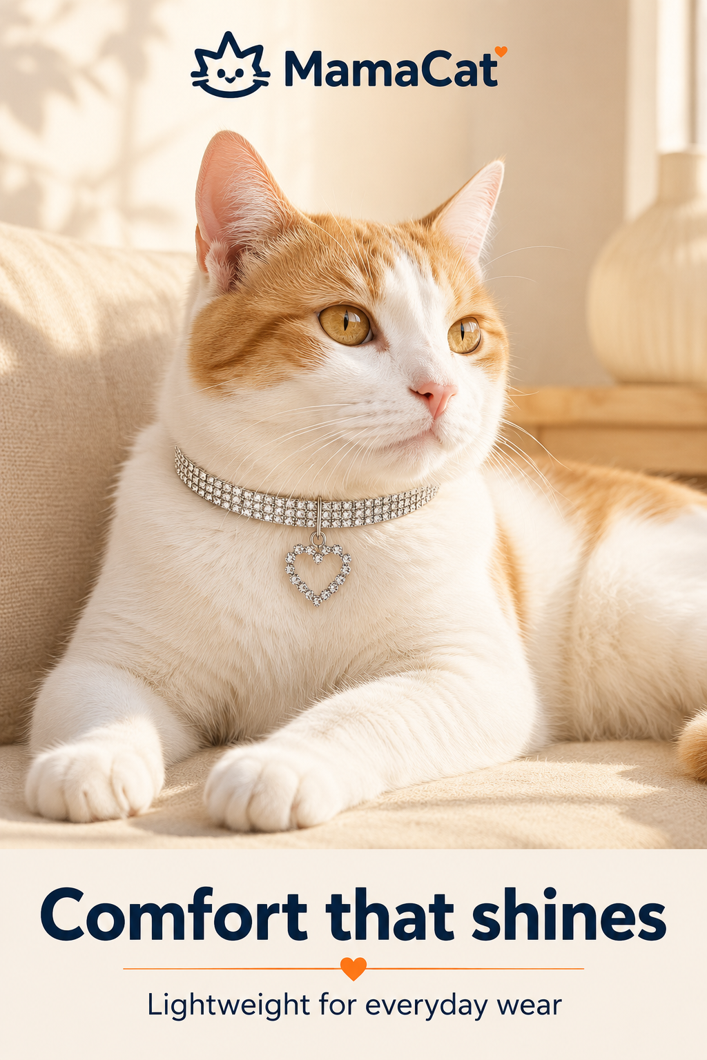 Bling Rhinestone Pet Collar, 3-Pack Glitter Crystal Cat & Small Dog Collars