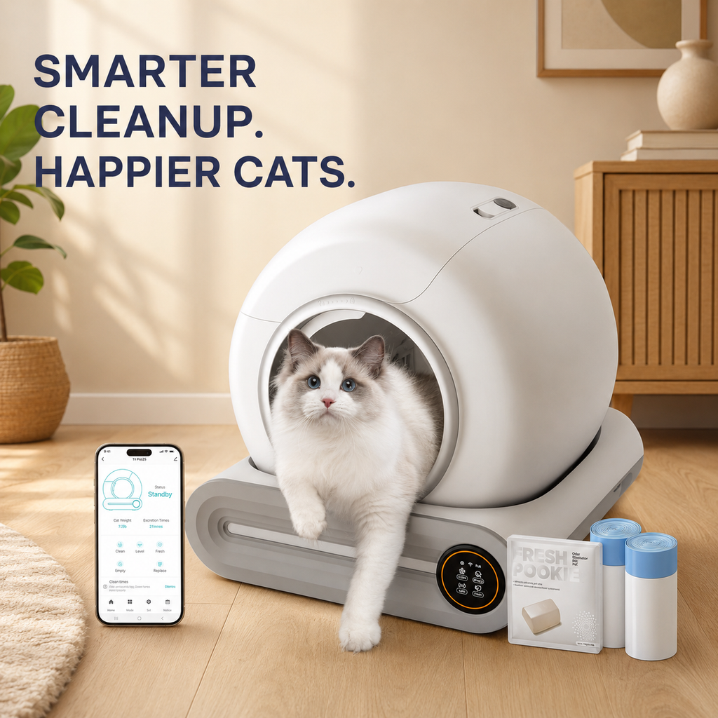 Smart Automatic Litter Box-Self Cleaning