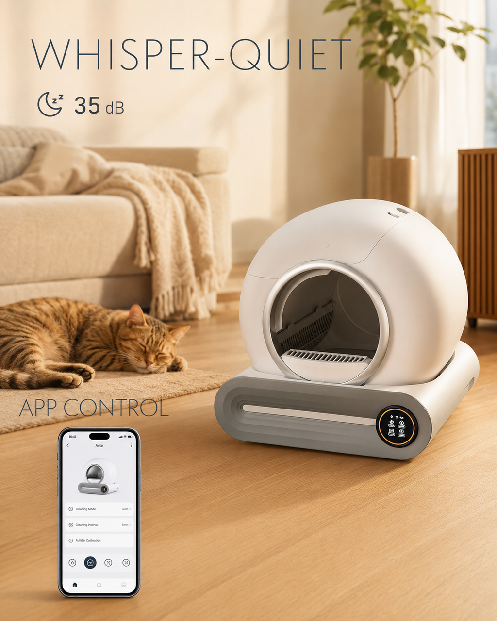 Smart Automatic Litter Box-Self Cleaning