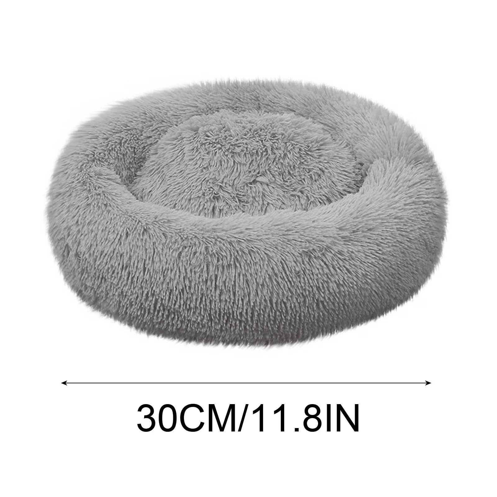 Cat Bed, Cat Beds for Indoor Cats Washable, Orthopedic Soft Fluffy round Calming Pet Bed for Small Cat, Small Cat Beds & Furniture