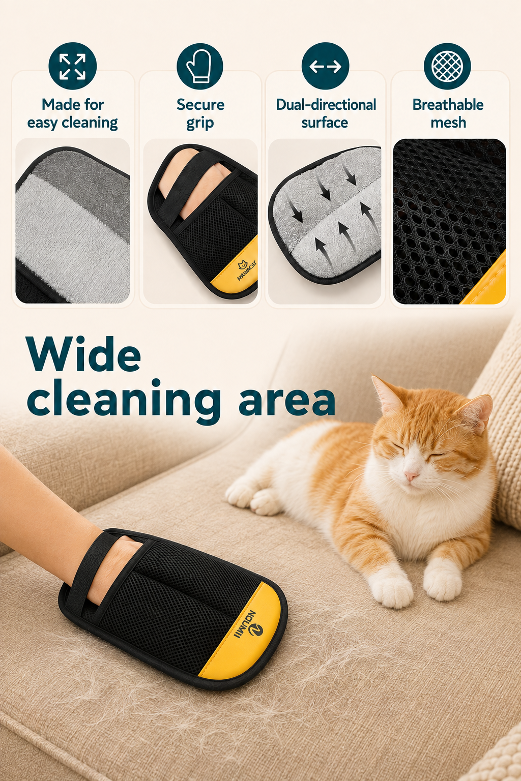 Reusable Cat Hair Removal Gloves-2 Pack